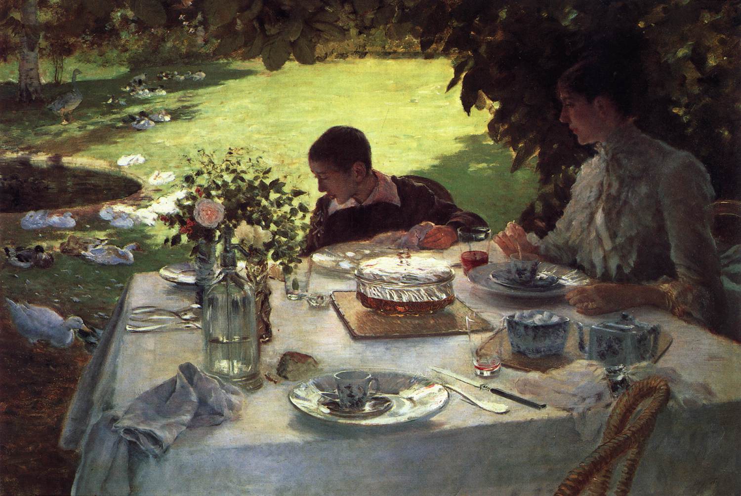 Breakfast in the Garden by NITTIS, Giuseppe de