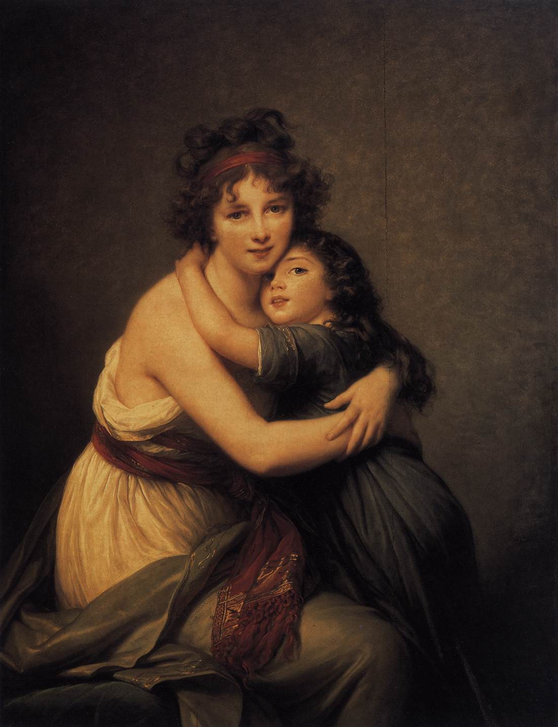 Self-Portrait with Her Daughter, Julie by VIGÉE-LEBRUN, Élisabeth