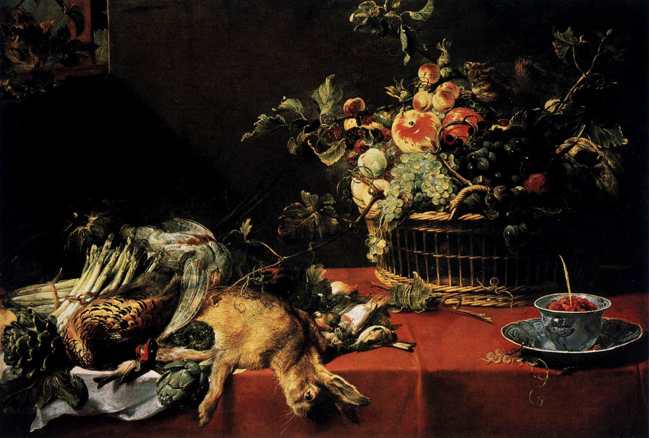 Still-Life with Fruit Basket and Game by SNYDERS, Frans