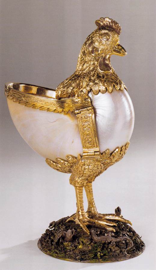 Nautilus Cup in the Form of a Chicken by JAMNITZER, Wenzel