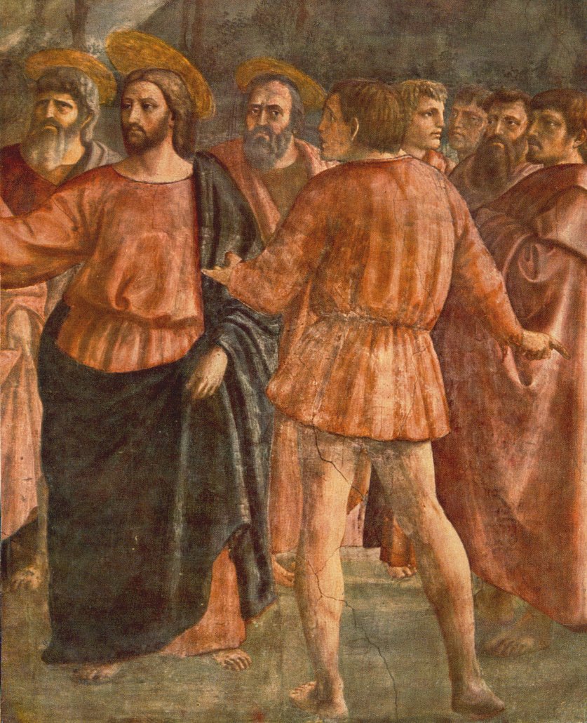 Tribute Money (detail) by MASACCIO