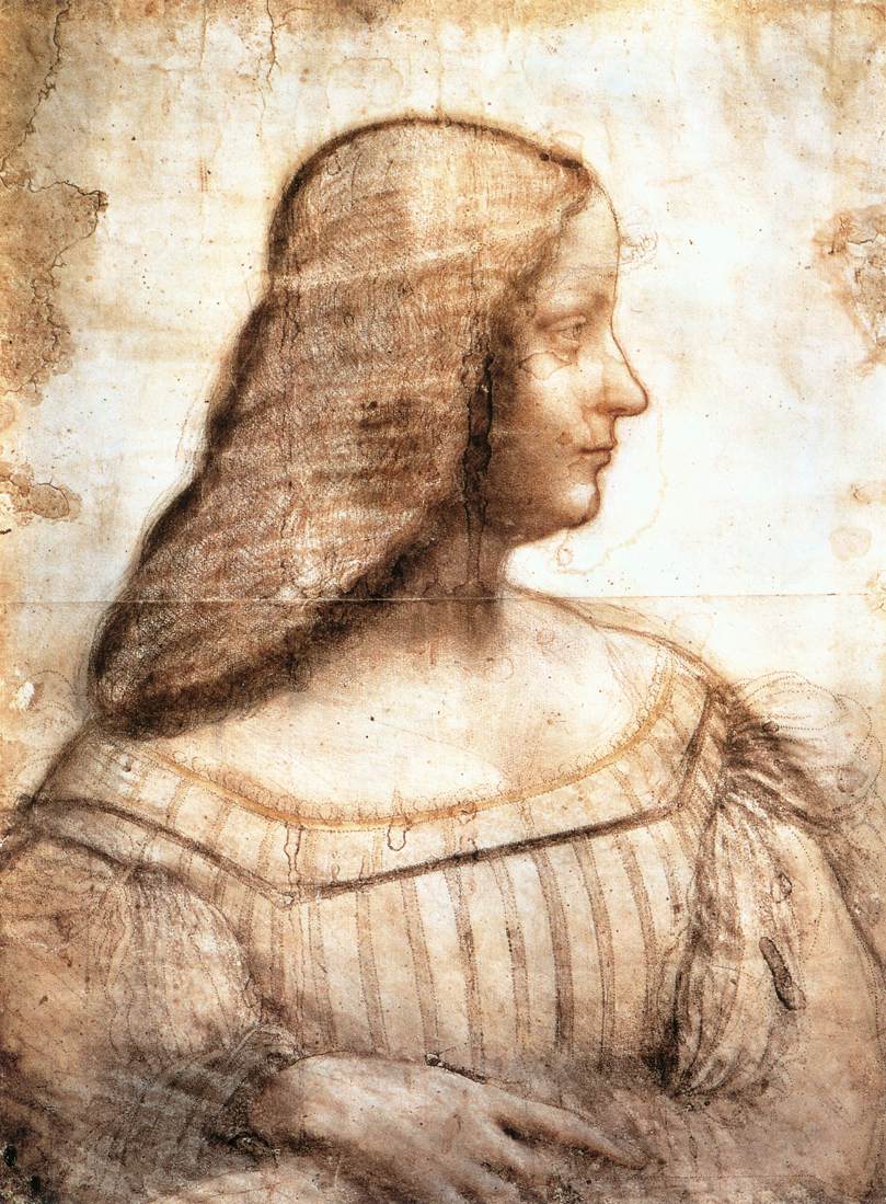 Isabella d'Este by LEONARDO da Vinci