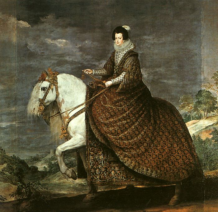 Queen Isabel of Bourbon Equestrian by VELÁZQUEZ, Diego Rodriguez de Silva y