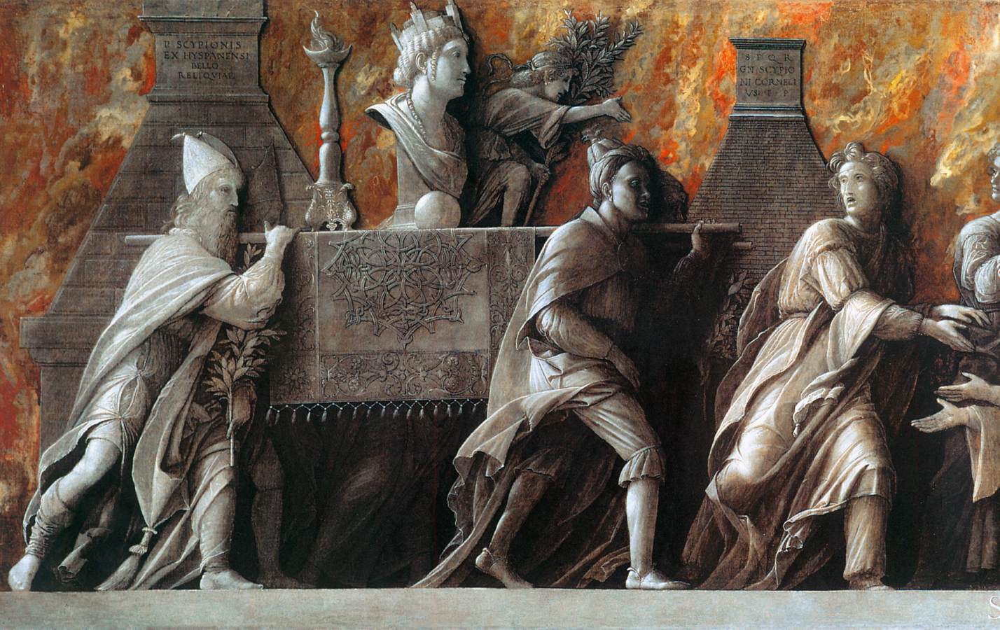 Introduction of the Cult of Cybele to Rome (detail) by MANTEGNA, Andrea