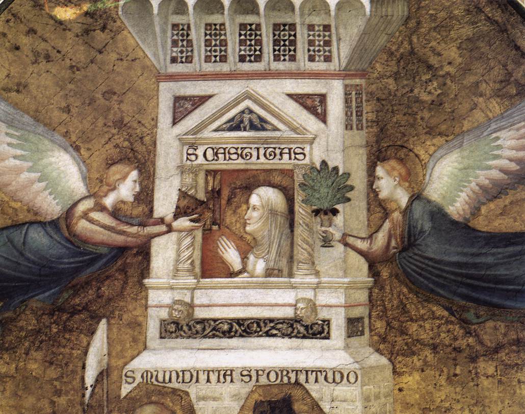 Allegory of Chastity (detail) by GIOTTO di Bondone