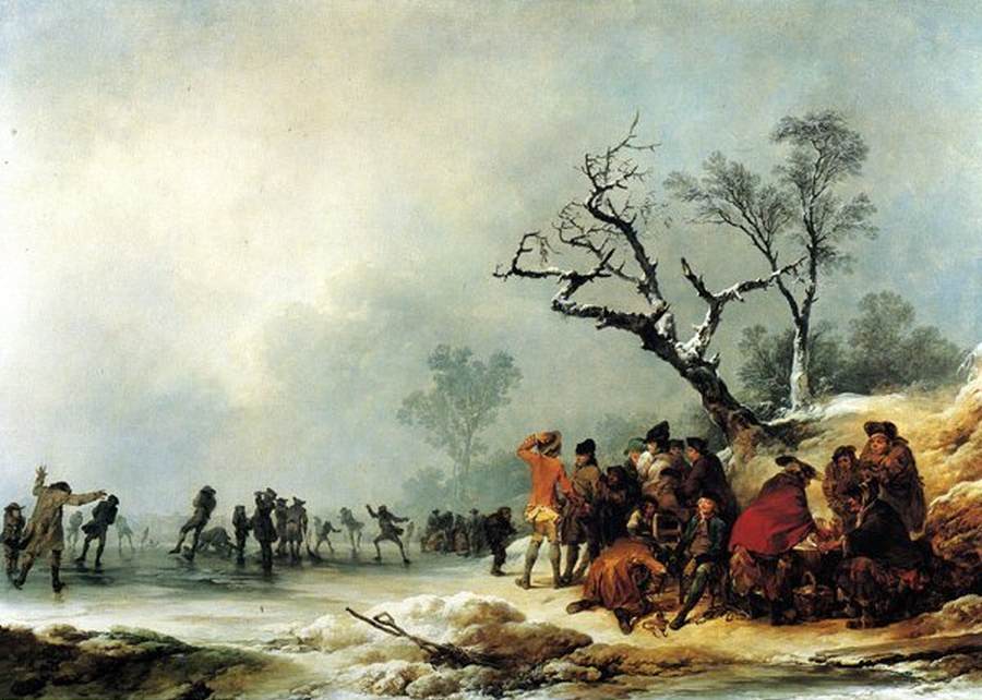 A Winter Morning, with a Party Skating by LOUTHERBOURG, Philip Jacques de