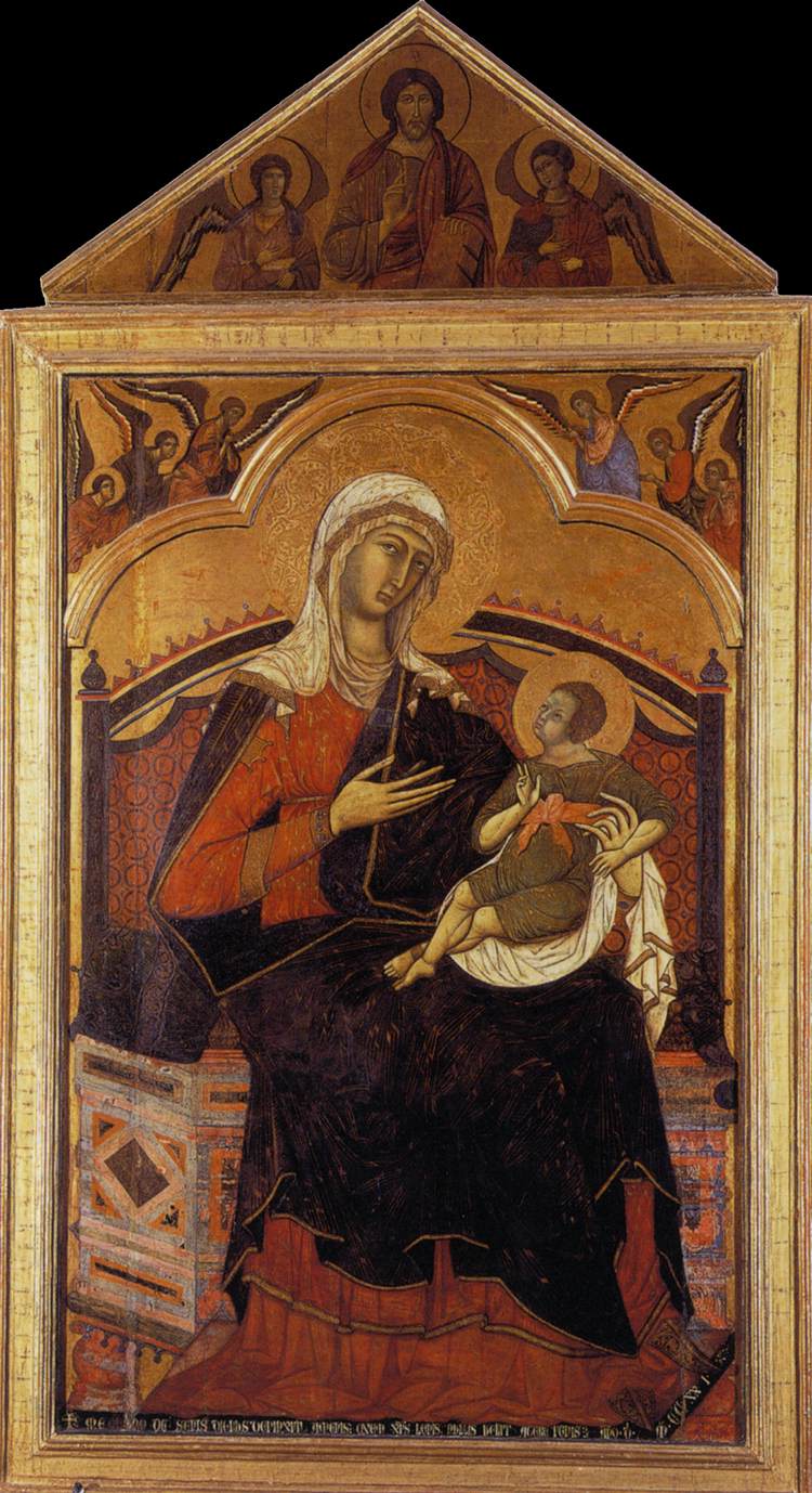 Virgin and Christ Child Enthroned by GUIDO DA SIENA