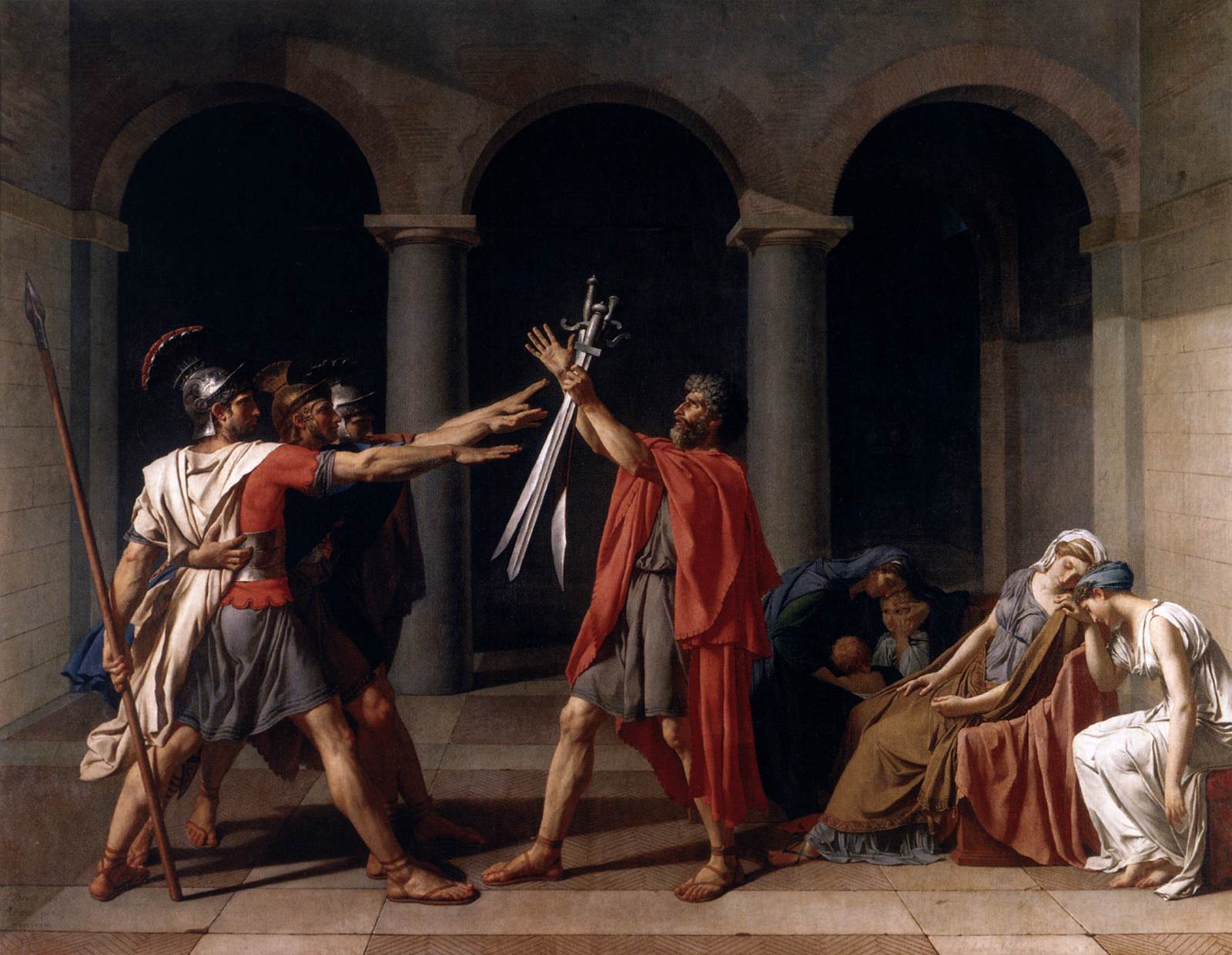 The Oath of the Horatii by DAVID, Jacques-Louis