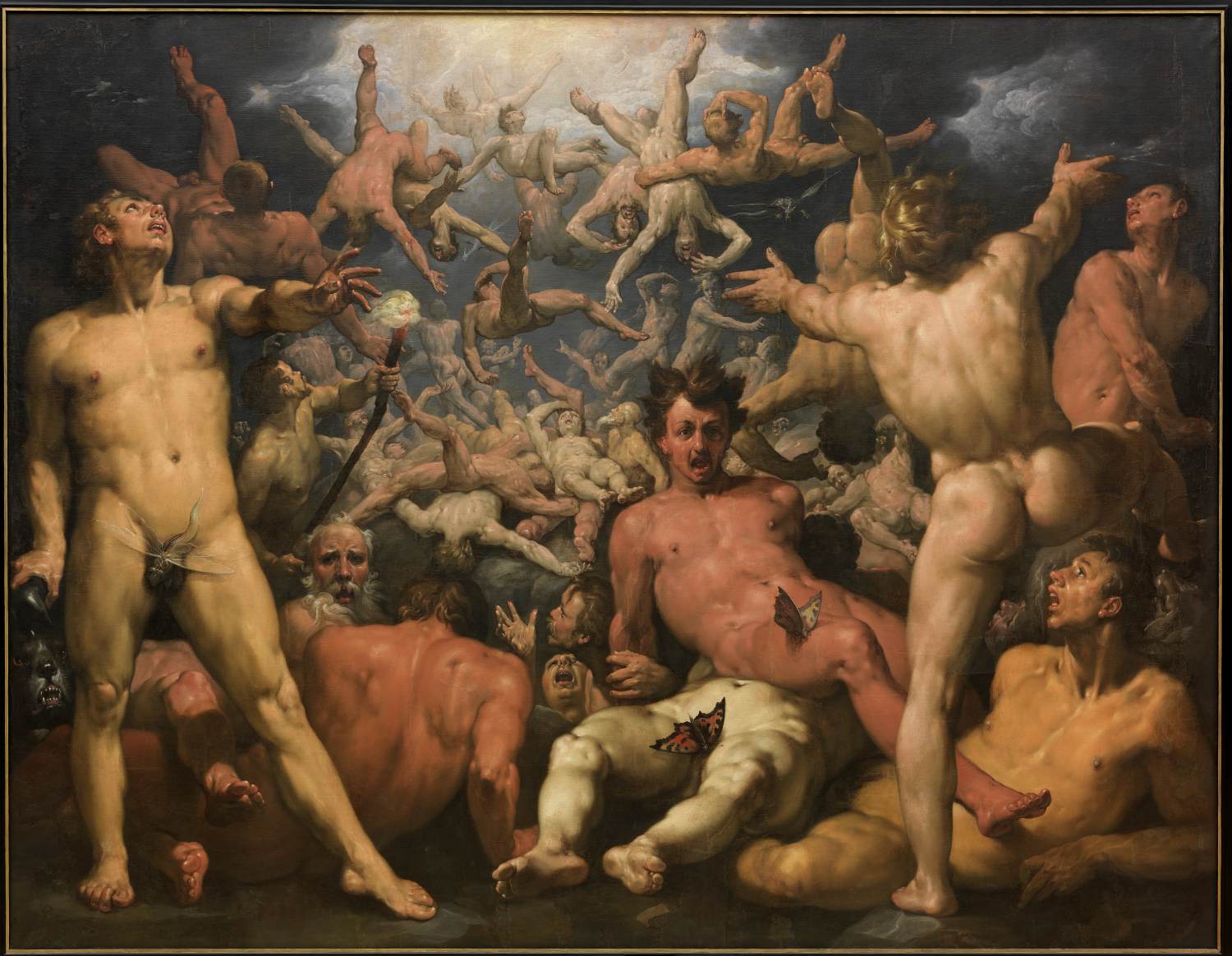 The Fall of the Titans by CORNELIS VAN HAARLEM