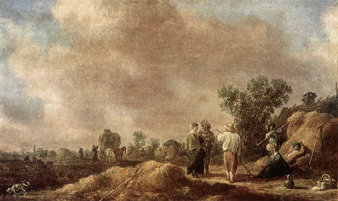 Haymaking by GOYEN, Jan van