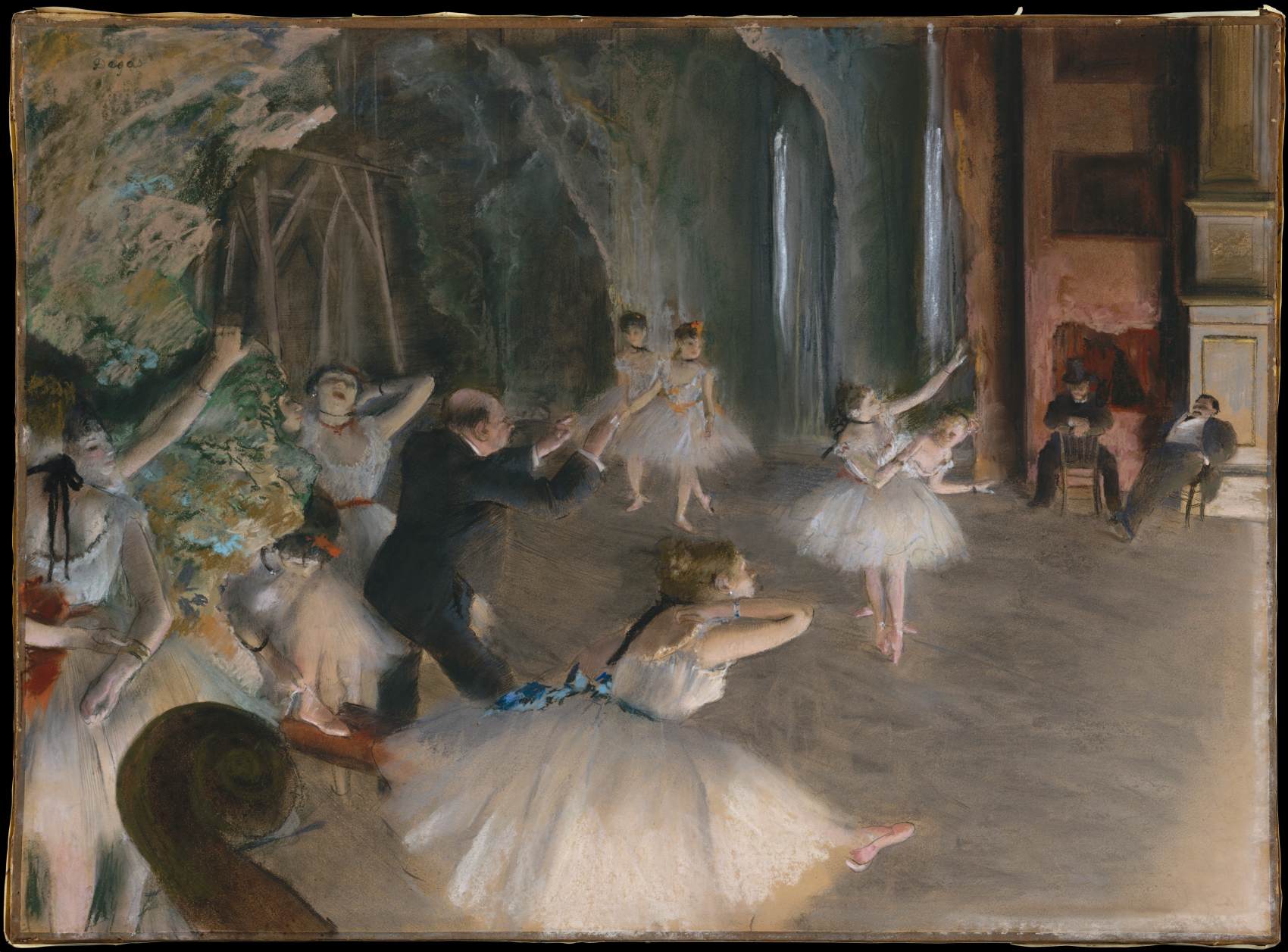 Rehearsal of the Ballet Onstage by DEGAS, Edgar