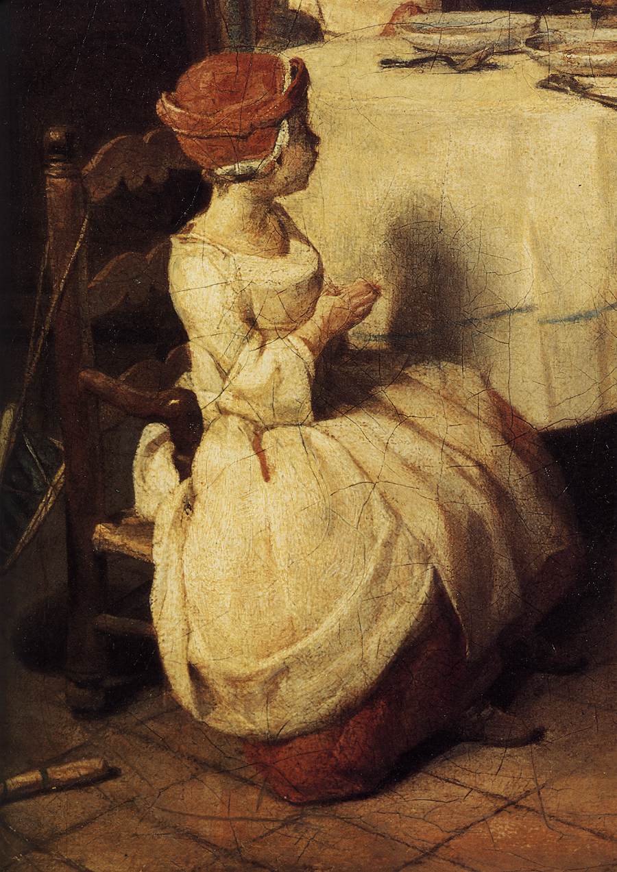 The Prayer before Meal (detail) by CHARDIN, Jean-Baptiste-Siméon