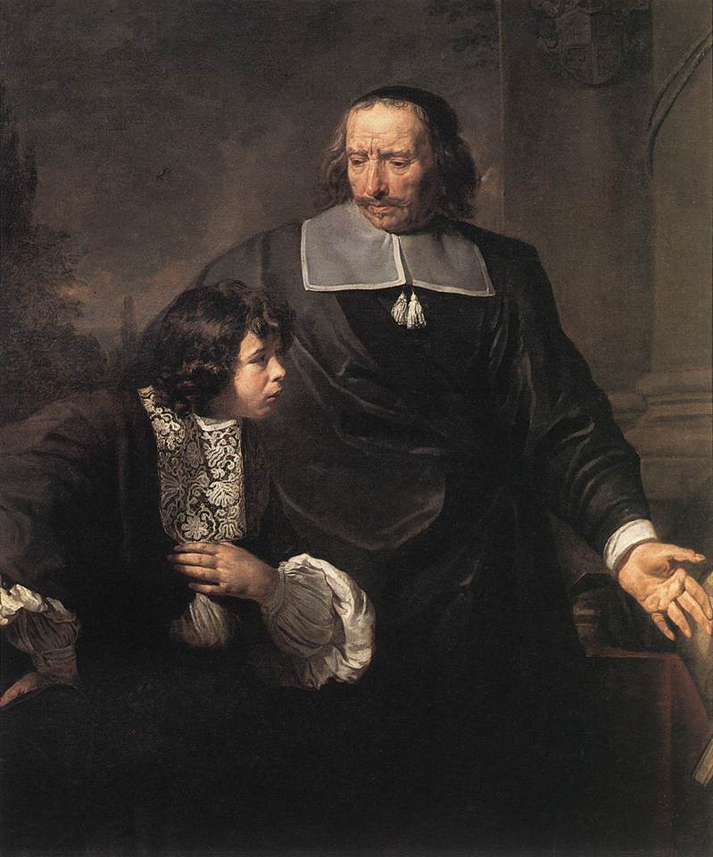 A Teacher and his Pupil by LEFEBVRE, Claude