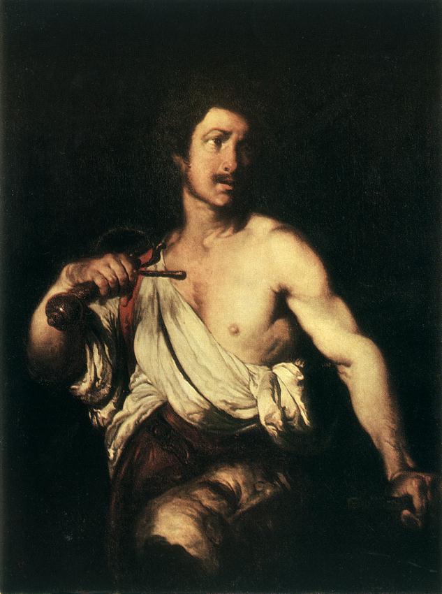 David with the Head of Goliath by STROZZI, Bernardo