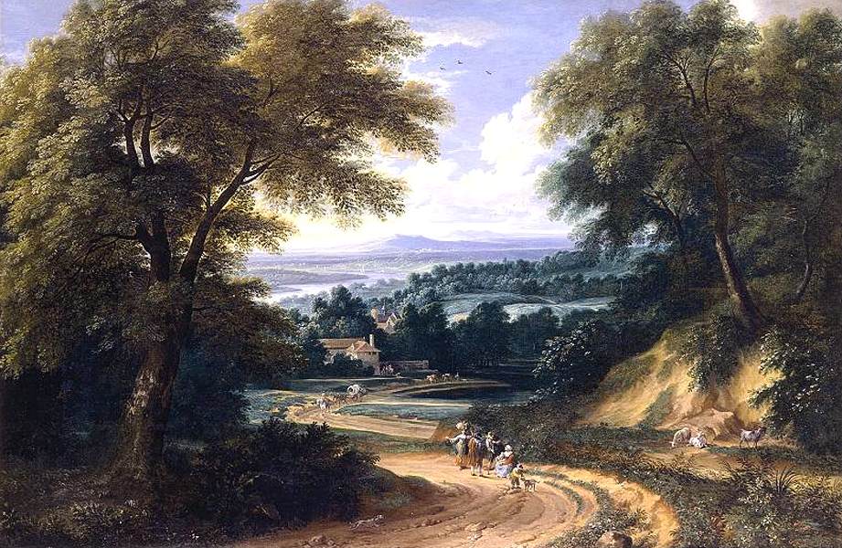 Landscape with Travellers by BOUDEWIJNS, Adriaen Frans