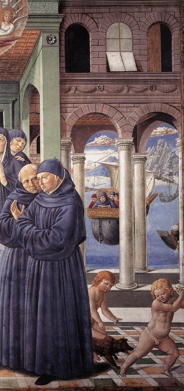 Death of St Monica (detail) by GOZZOLI, Benozzo