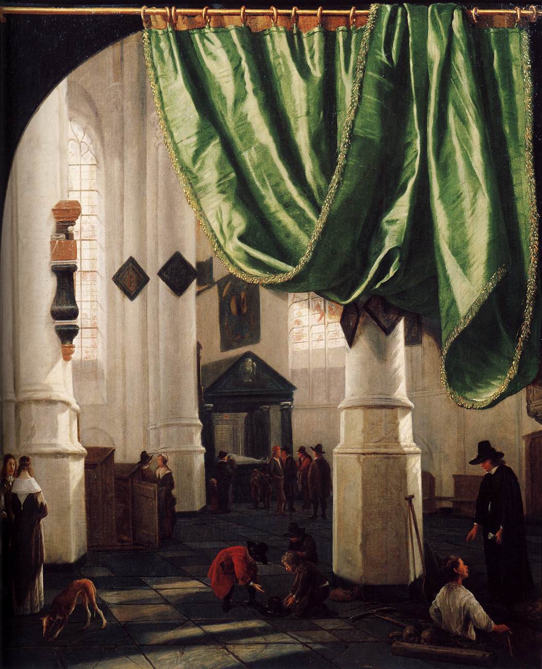 Interior of the Oude Kerk, Delft, with the Tomb of Piet Hein by