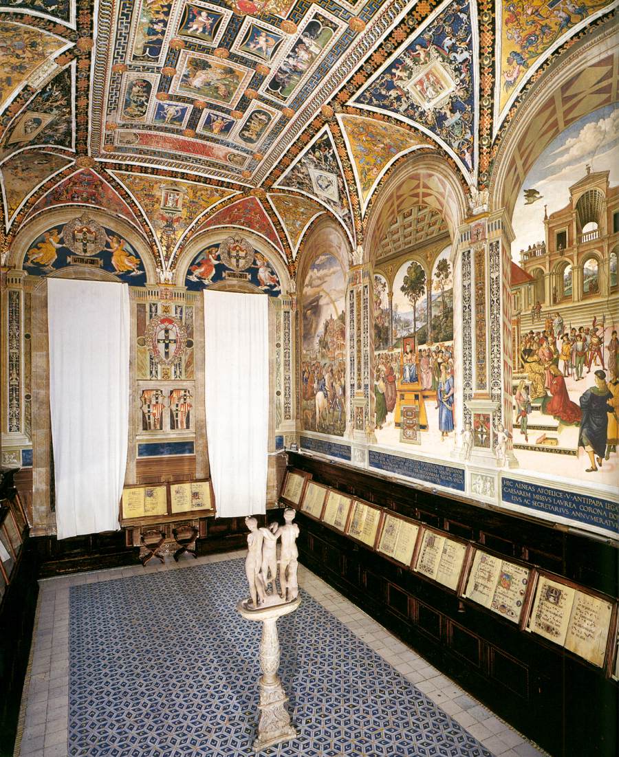 View of the Piccolomini Library by PINTURICCHIO