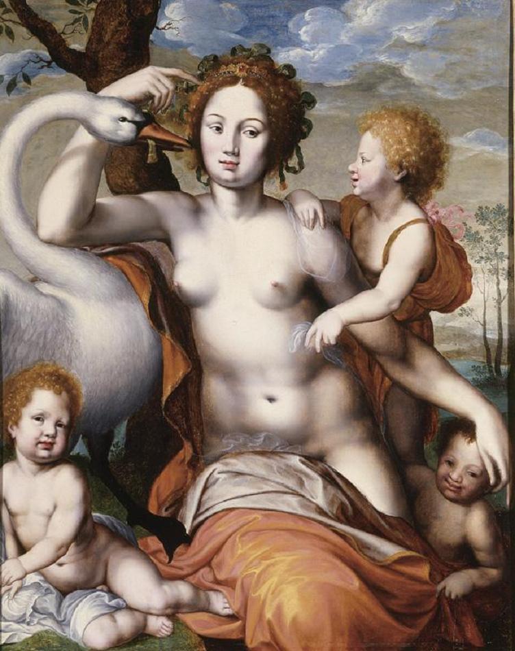 Leda with Swan and Children by SELLAER, Vincent