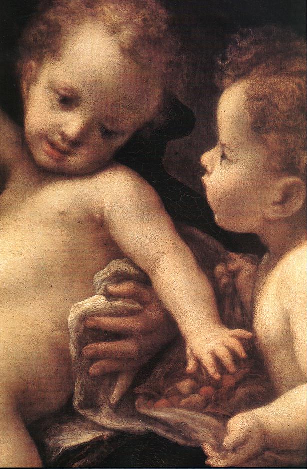 Virgin and Child with an Angel (detail) by