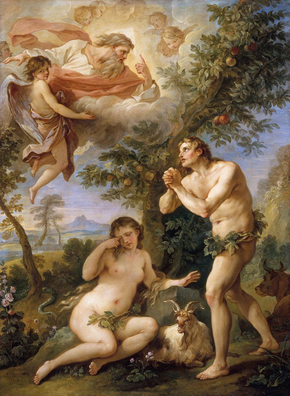 The Expulsion from Paradise by NATOIRE, Charles-Joseph