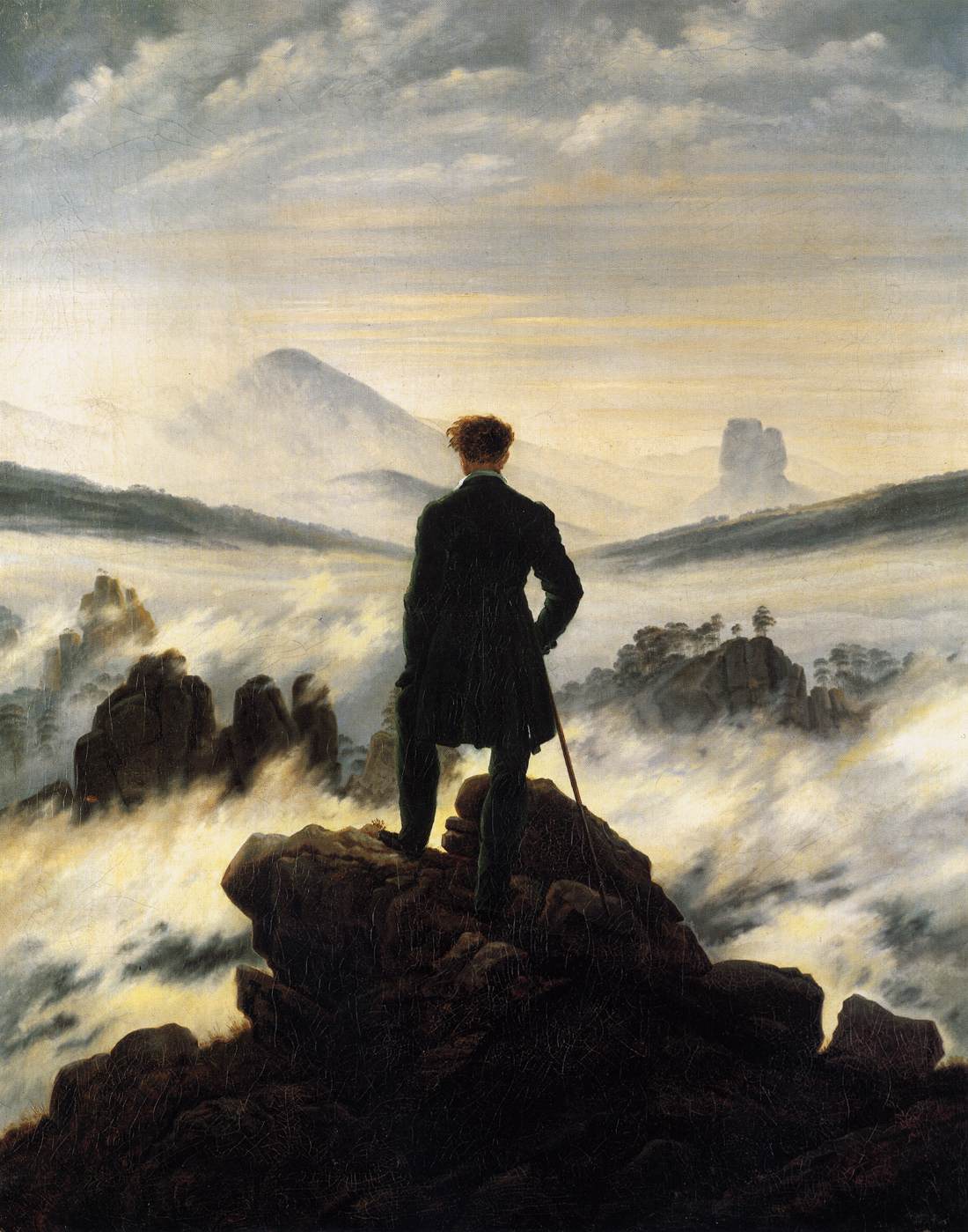 The Wanderer above the Mists by FRIEDRICH, Caspar David