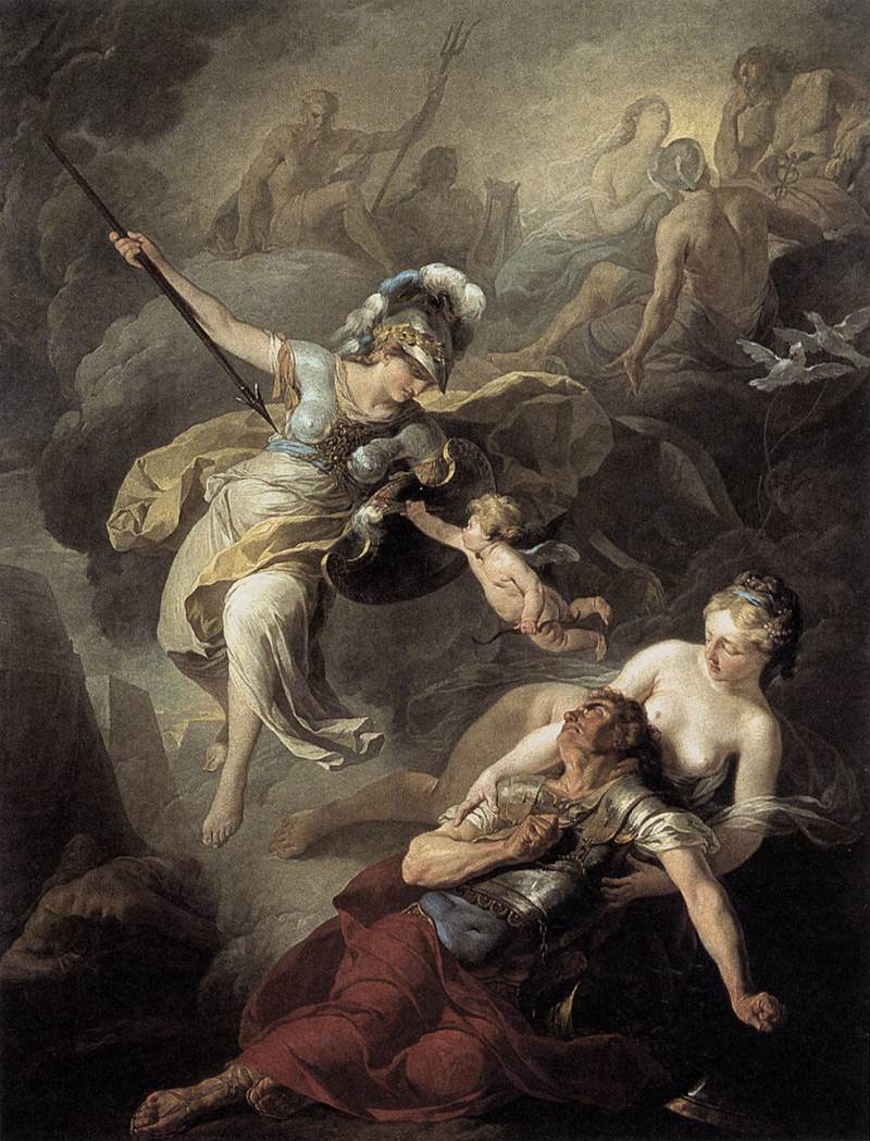 The Combat of Mars and Minerva by SUVÉE, Joseph-Benoit