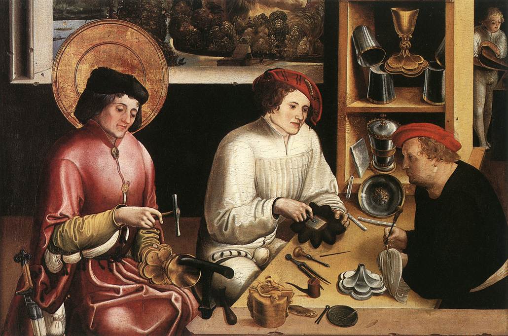 St Eligius in the Workshop by MANUEL, Niklaus