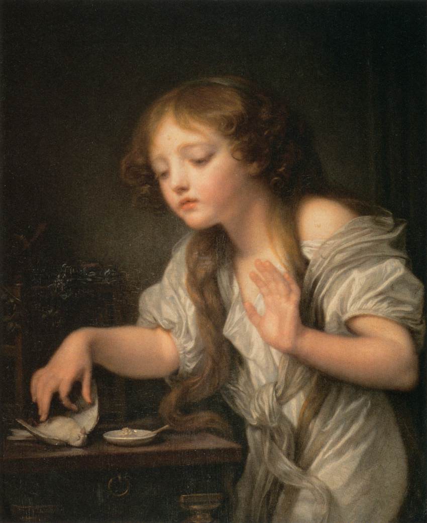 The Dead Bird by GREUZE, Jean-Baptiste