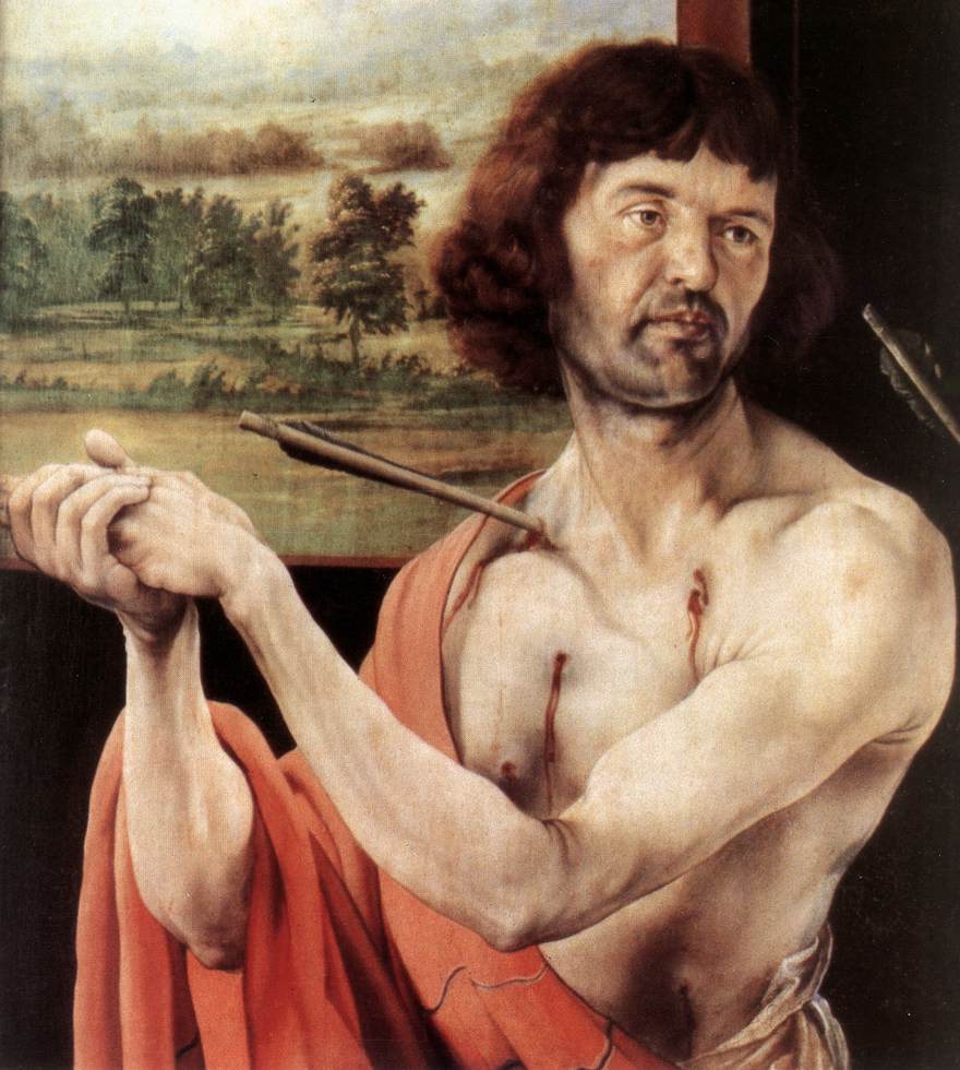 St Sebastian (detail) by GRÜNEWALD, Matthias