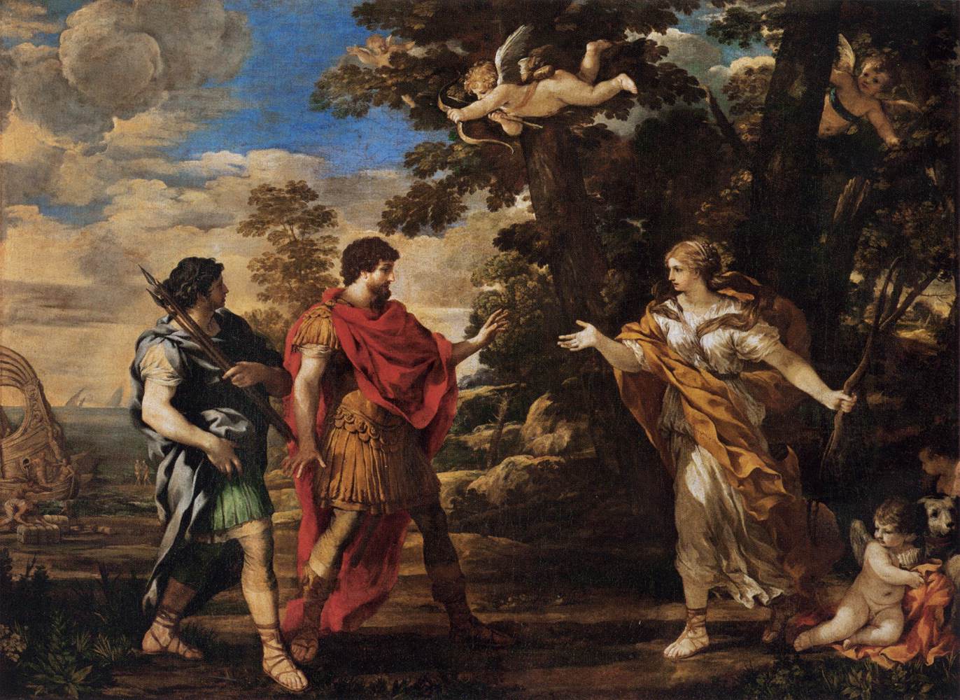 Venus as Huntress Appears to Aeneas by CORTONA, Pietro da