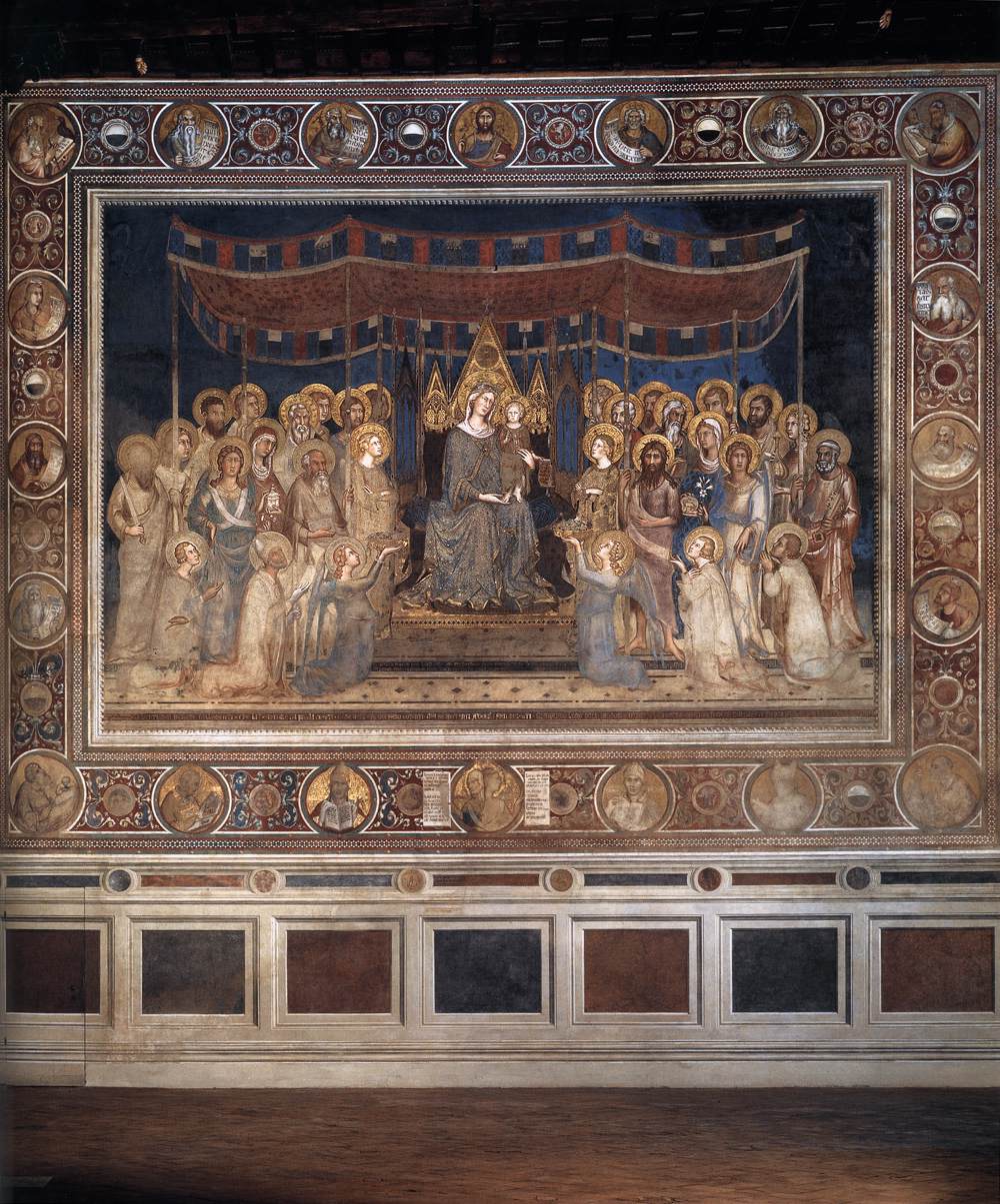 Maestà (Virgin with Child Enthroned between Saints and Angels) by SIMONE MARTINI