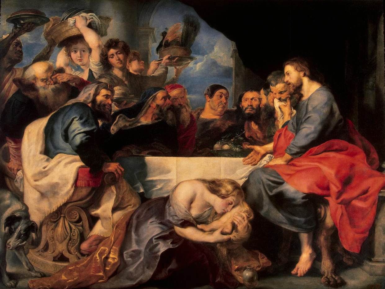 Christ at Simon the Pharisee by RUBENS, Peter Paul