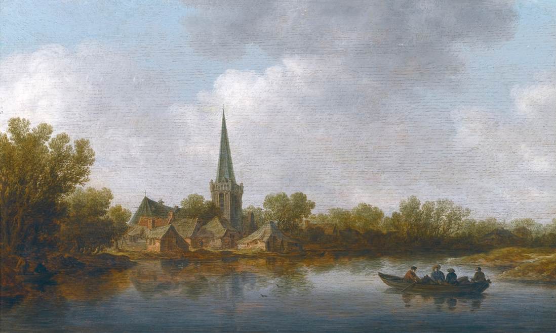 River Landscape by GOYEN, Jan van