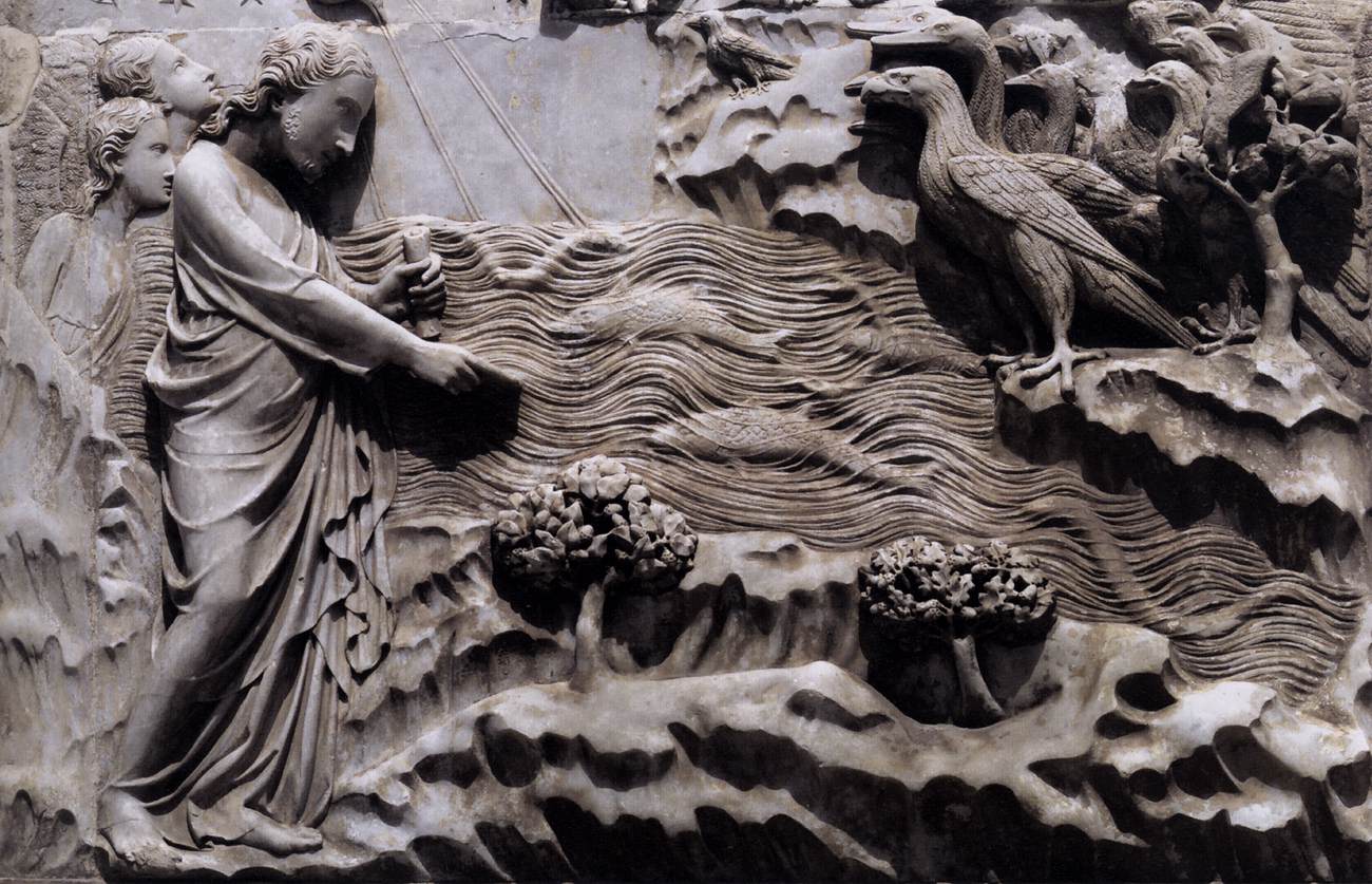 Reliefs on pier 1: Scene 1 (detail) by MAITANI, Lorenzo