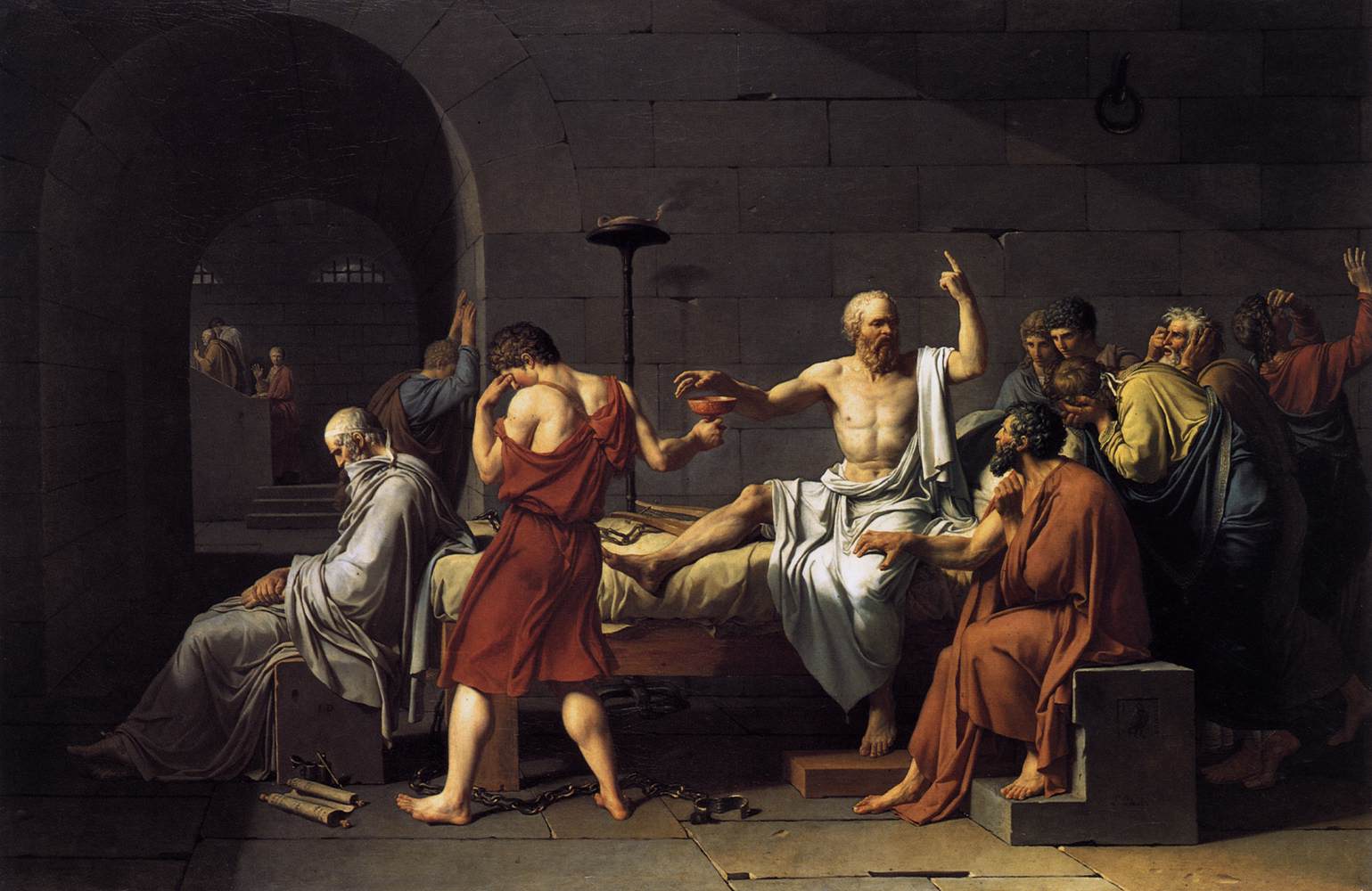 The Death of Socrates by DAVID, Jacques-Louis