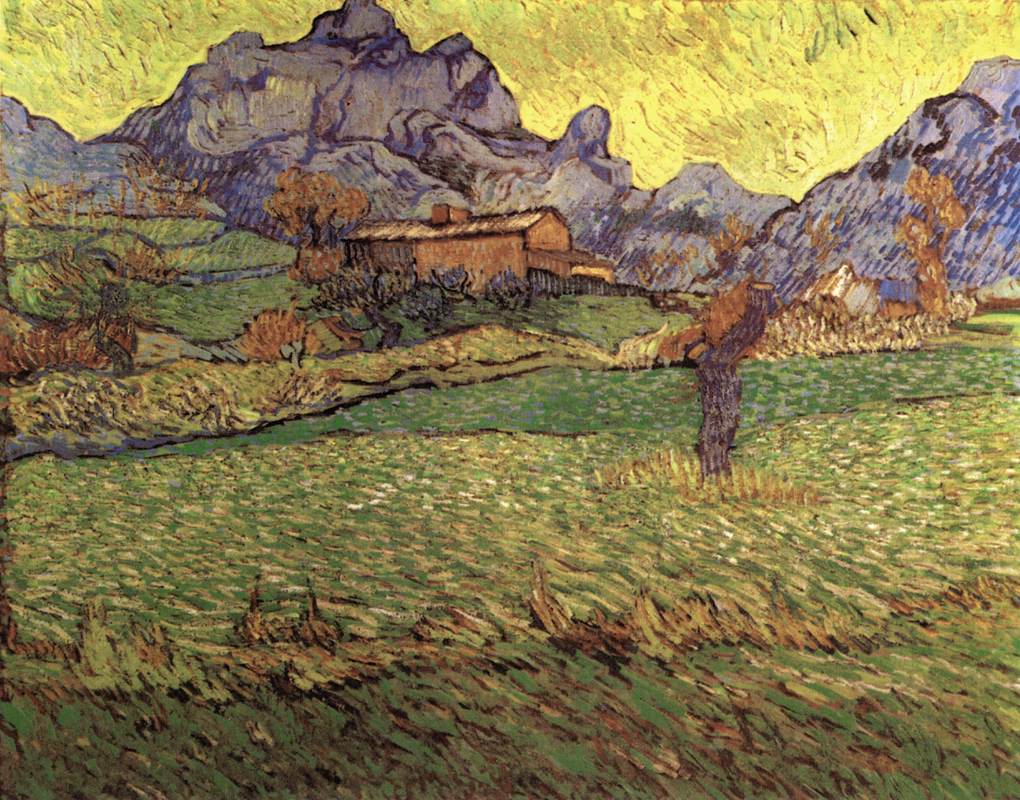 A Meadow in the Mountains: Le Mas de Saint-Paul by GOGH, Vincent van