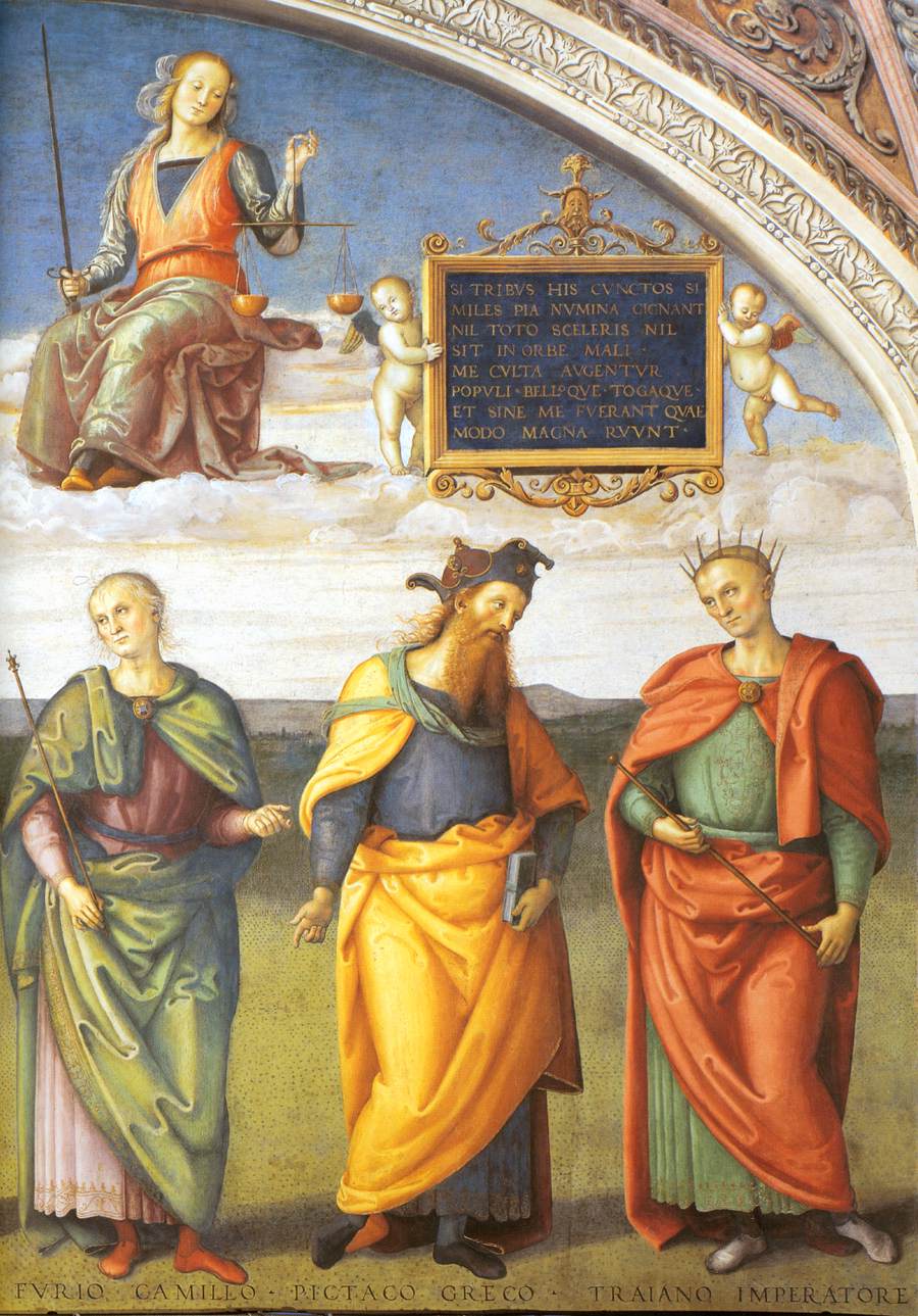 Famous Men of Antiquity (detail) by PERUGINO, Pietro