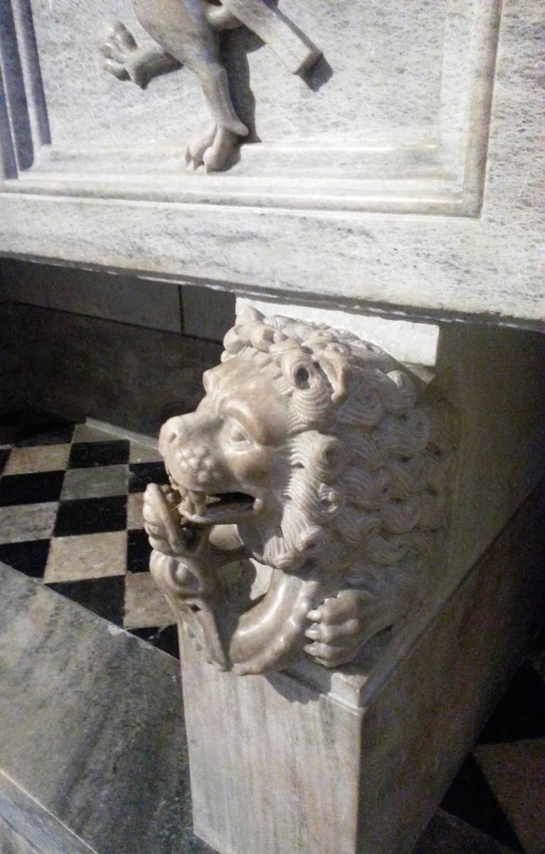 Tomb of Cardinal Guglielmo Longhi (detail) by UGO DA CAMPIONE