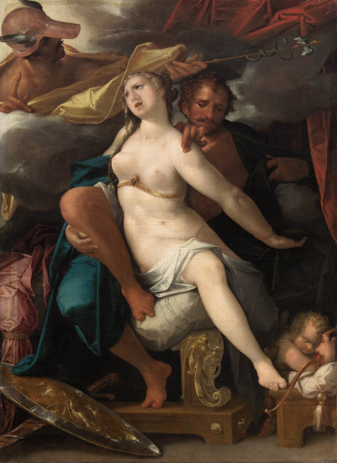 Venus and Mars, Warned by Mercury by SPRANGER, Bartholomaeus