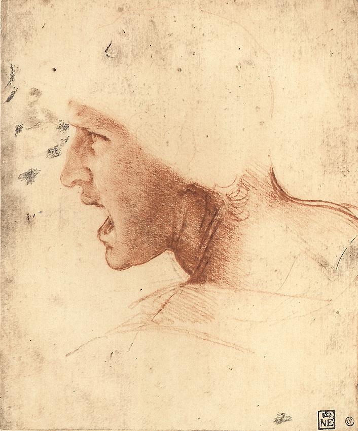 Head of a Warrior ('The Red Head') by LEONARDO da Vinci