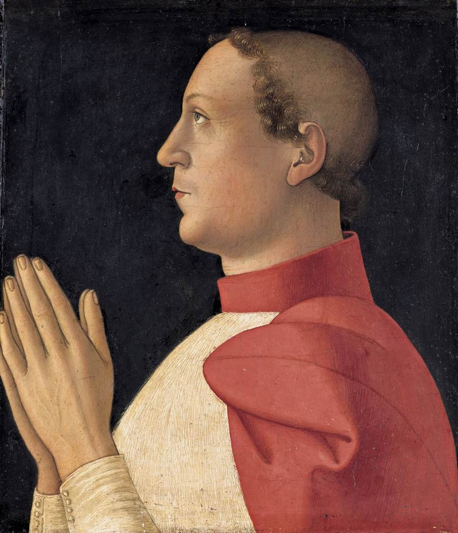 Profile Portrait of Cardinal Philippe de Lévis by ANTONIAZZO ROMANO