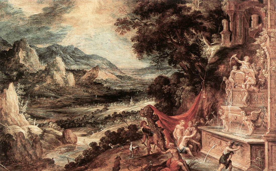 Landscape with Actaeon and Diana by KEUNINCK, Kerstiaen de