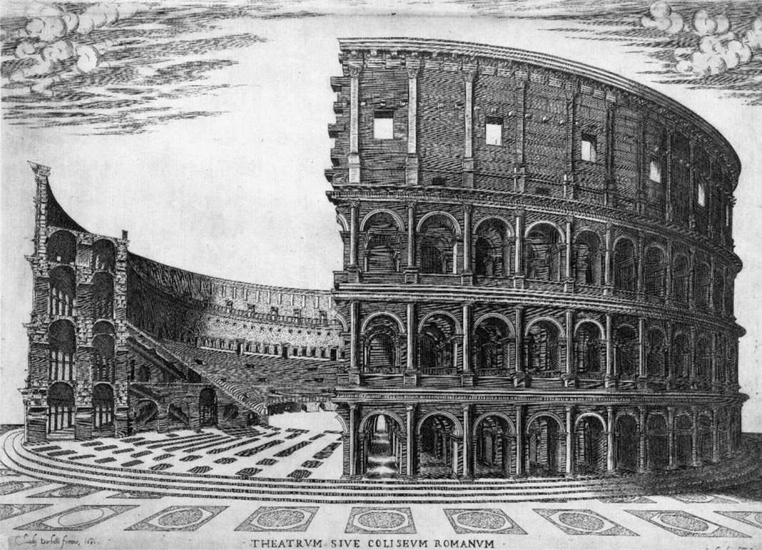 The Colosseum in Rome by LAFRERI, Antonio