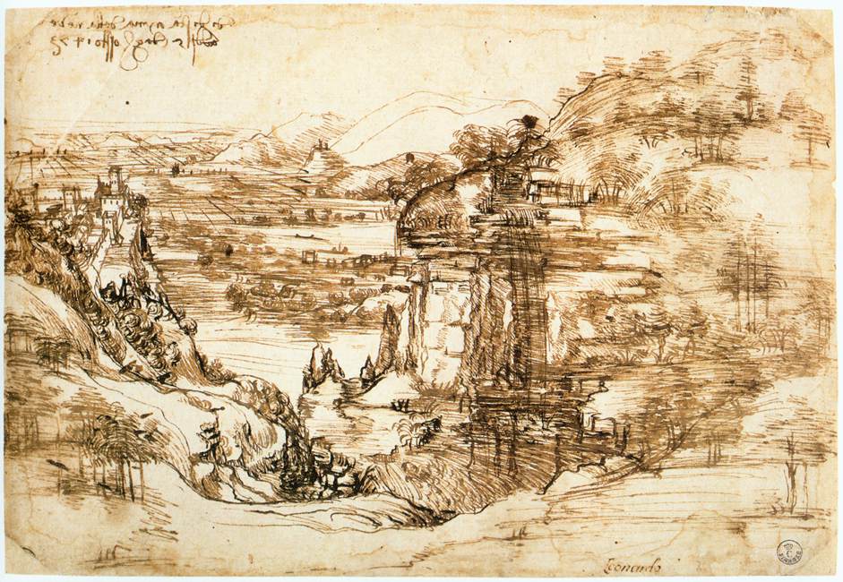 Landscape drawing for Santa Maria della Neve on 5th August 1473 by