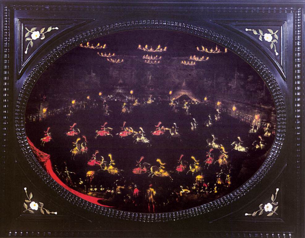 Nocturnal Carousel in the Amphitheatre of the Boboli Gardens by BELLA, Stefano della