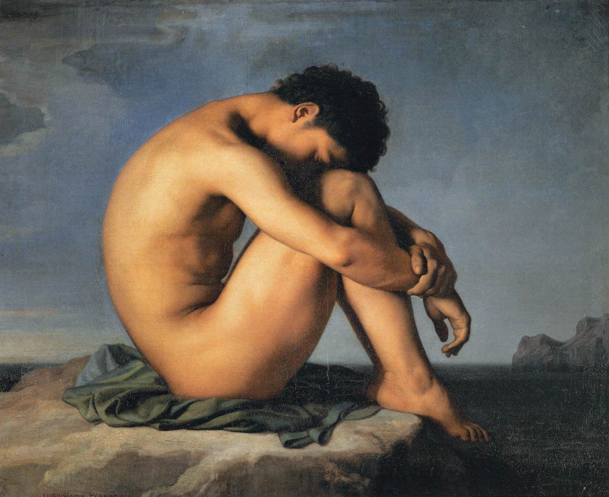 Young Man by the Sea by FLANDRIN, Hippolyte