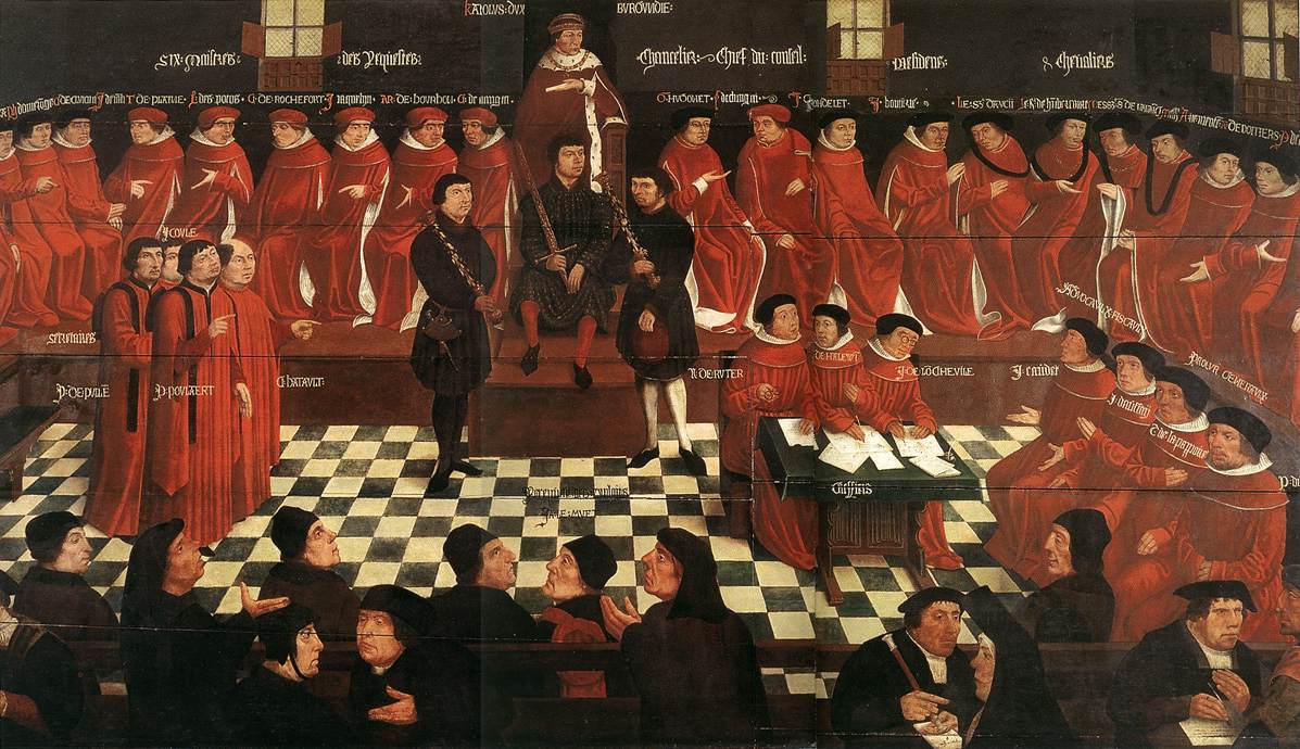 Opening Session of the Parliament of Burgundy (detail) by COESSAET, Jan