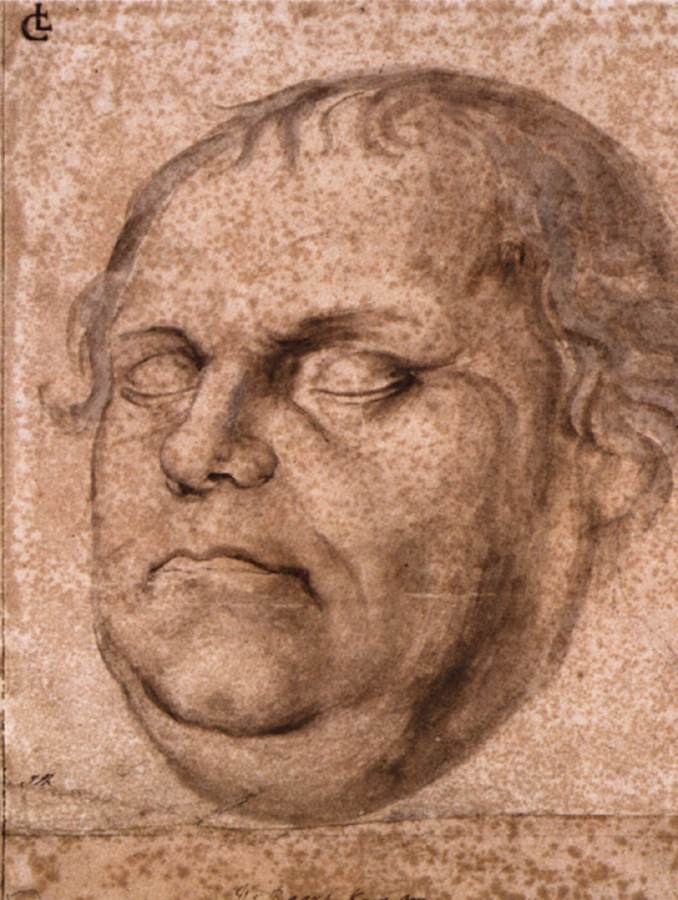 Portrait Sketch of the Dead Martin Luther by