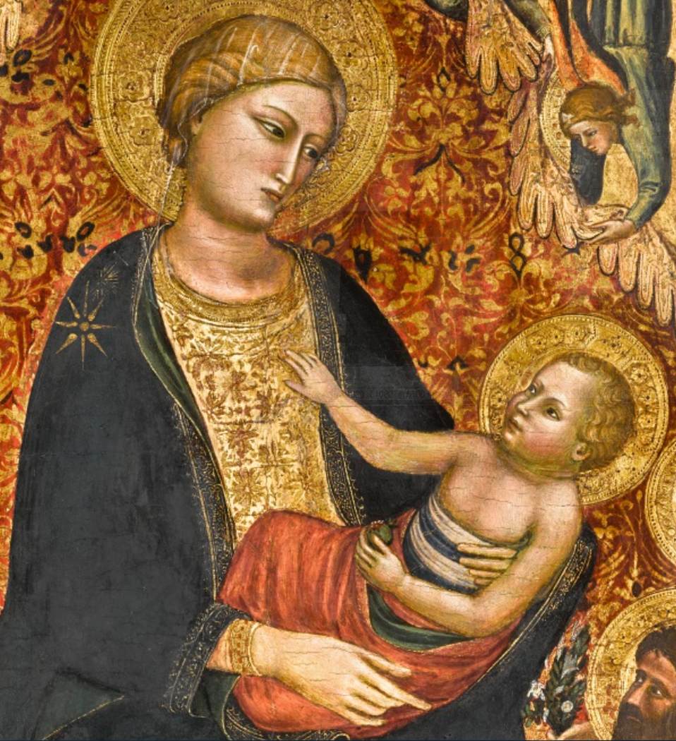 Madonna and Child Enthroned with Saints (detail) by